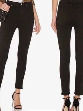 Agolde Black Denim Jeans - Filter Free Skinny in a 25” inseam